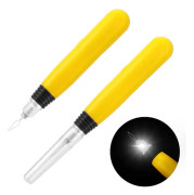 LED Nålträdare, Belysta Nålträdare med Plasttrådsögla, Portabelt DIY Nålträdare Handsömnadsverktyg (2-pack)