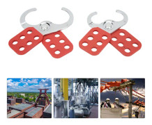 Säkerhetslås för lockout-tagout, tagout-lås-kit, 6 hål, manipulationssäker, rostskyddande beläggning, säkerhetskit för lockout