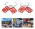Säkerhetslås för lockout-tagout, tagout-lås-kit, 6 hål, manipulationssäker, rostskyddande beläggning, säkerhetskit för lockout
