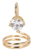 Guld Rhinestone Finger Nail Ring Dekoration för Kvinnor Lady Flickor - 3059