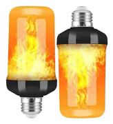 2-pack E27 LED-ljuskällor med lågor, 4 lägen med gravitationssensor