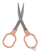Vikbar Sax i Roséguld, Portabel Rostfri Stålskärare, Vassa Blad Gömda för Säkerhet, Mångsidig för DIY och Broderi, Trendig för