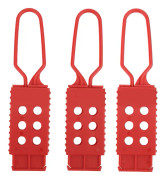3 st Tag Out Lock Out Hasp 6 hål Nylon Säkerhetshänglås Hasp för Elektrisk Isolering Låsning