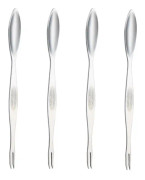 4-Delars Krabbprylset i Rostfritt Stål för Skaldjur Small 15cm Silver