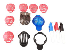 12-pack golfbollmarkör justeringskit 6 bollfodralmall 3 bollfodralfodral 3 bollmarkörpenna (boll ingår ej)