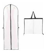 Bröllopsklänningsöverdrag 60x180cm Långt klädskydd för brud och brudtärna Klänning Anti Damm Vattentät Mal Fukt Vikbar och Bärbar Bilateral