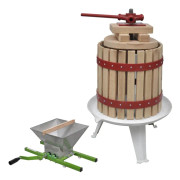 vidaXL Frukt- och vinpress set 2 delar