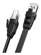 UGREEN NW134 Platt nätverkskabel med metallkontakter, Ethernet RJ45, Cat.8, U/FTP, 2m (svart)