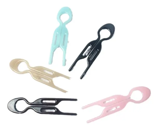Hårnålar - Plast, U-formade Magic Grip Hårnålar, Starka och hållbara nålar för tjockt och långt hår, Hårstylingtillbehör, Set om 10 (Svart)