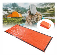 Överlevnadsfilt Vattentät Fällbar Nödtermiskfilt för Utomhuscamping Vandring Orange 210x90cm