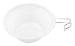 Backpacking skål Bärbar Drop Protection Camping Vandring Bestick Köksredskap Vit