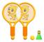 Badmintonracket Leksaksset för Barn - Lättviktigt Orange Ankunge-racket för Pojkar och Flickor Inomhus/Utomhus Åldrar 3-7