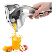 Rostfri manuell fruktjuicepress i kraftig legering, citronpress, premiumkvalitet, enkel apelsinpress, handhållen metallhushållsmaskin