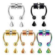 Falsk näspiercing ring magnet septum näspiercing hästsko rostfritt