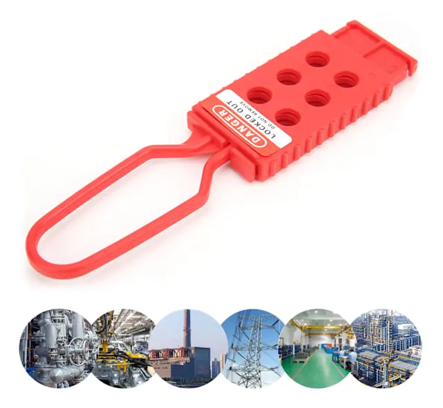 10PCS Säkerhetslås Hasp 6-håls Isolerande Nylon för Industriell Utrustningsunderhåll