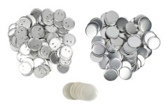 Runda metallknappar med säkerhetsnål, 100 set, 56 mm / 2,2 tum