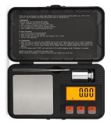 Köksvåg, 50 g/0,001 g digital fickvåg, 0,001 g precisionsvåg för mat, med 50 g viktkalibrering, pincett, tarafunktion, bakgrundsbelyst LCD