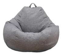 Stor Säckstolsöverdrag Soffa Färg Enkel Design Inomhus Lat Sittpuff Överdrag för Vuxna och Barn utan Fyllning