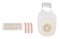 10 st kolostomipåsar dubbelskiktslim en del gjutning dränerbara påsar för stomi ileostomi stomavård 25 mm till 60 mm