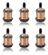 LED-belysning 6-pack E27 Vintage glödlampa Massiv keramikuttag Lampfäste