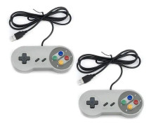 2-pack SNES/NES Imitation USB-kontroll - Klassisk Retro Spelkontroll Kompa