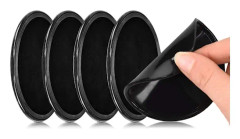 5 st Nano Magic Gel Adhesive Pads, Återanvändbar Silikon Anti-Slip Matta för Biltelefonhållare och GPS, Hem, Kontor, Inga Spår Klistra (Svart)