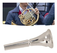 Hornmunstycke Ersättning Mässing Fransk Horn Mun Vindinstrument Tillbehör Silver Färg