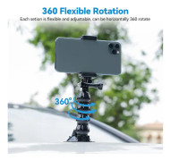 360° roterande flexibel bilsugkoppshållare för Go Pro Hero 11 10 Insta360 X3 DJI Action 3 iPhone