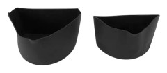 2-i-1 Slow Cooker Divider Återanvändbar Matklassad Silikon Cooker Liner med Lyft Handtag för 6 Quart Gryta Svart