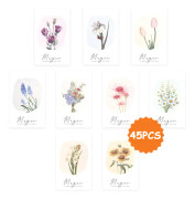 Elegant Assorterat Kortset För Födelsedag, Jubileumstillfällen, Med Kärleksfullt Målade Akvarellmotiv På Högkvalitativ 350g Kartong, Matt