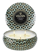 Voluspa 3-Wick Candle Decorative Tin French Linen 340g