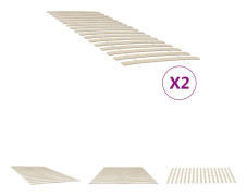 The Living Store Ribbotten med 34 ribbor 2 st 70x200 cm - Sängar & sängramar