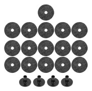 20 st/set Cymbal ersättningstillbehör Plastfilt Cymbalhylsor för de flesta trumset Grå