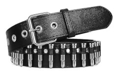 Halloween Personlig Svart Hip Hop Fashion Punk Bullet Bälte (100cm(39 tum))