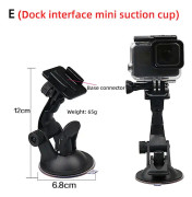 Ruigpro Bil Sugkopp Adapter Fönster Glasstativ För Gopro Hero 10 9 8 7 6 för Sjcam Xiaomi Yi Action Kamera Tillbehör Gp61(Paket 5)