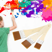 3 st penslar i nylonmaterial med lång stång för gouache, akvarell och akrylfärg