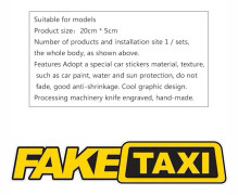 Falsk Taxi-klistermärke | Rolig falsk Taxi-bilklistermärke | Bilklistermärke | Falsk Taxi Vinyl-dekal Bil Turbo JDM Win