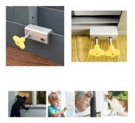 4 st fönsterlås med dubbla hål, justerbara fönsterlås i aluminiumlegering för hem och kontor