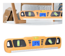 Hög precision magnetisk vattenpass Nivåinstrument Mini Digital Protractor för hemdekoration Trädgårdsarbete Orange