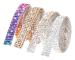 4 Rolls Crystal Resin Rhinestone Tape Self-Adhesive Tape Roll Glitter Resin Diamond Tape Sparkling Diamond Tape Glitter Sticker Wrapped