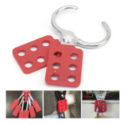 10 st lockout-hasp 38 mm/1,5 tum 6 hål aluminiumisolering för brandfarliga explosiva platser