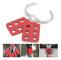 10 st lockout-hasp 38 mm/1,5 tum 6 hål aluminiumisolering för brandfarliga explosiva platser