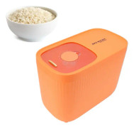 Plast Ris Hink BPA Fri Lufttät Transparent Lock Ris Behållare för Mjöl Bönor Orange