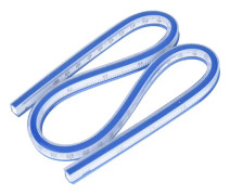 Flexibel Plast Ritkurva Mätlinjal Böjbar Geometrisk Mätlinjal (50cm)