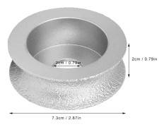 7,3 cm diamantslipad svetsad konkav slipsten för sten keramik glas 2,0 cm