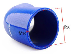 CNSPEED Universal 2,0" 2,5" 3" /51mm 63mm 76mm 45 graders armbåge Silikonslang Rör Intercooler Turbo Insugsrör Kopplingsslang
