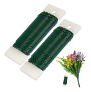 Stark tråd för blomsterarrangemang, fast beläggning säkerställer långvarig skönhet, idealisk för kransbindning, 22 gauge spoltråd, lätt att använda för