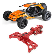 RC-släpvagnskrok i aluminiumlegering, justerbar, lättviktsvagnsfäste för SCX6 1/6 röd
