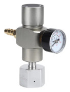 Håll stabil tryckfatregulator, 2 i 1 minikolsyraregulator sodatryckmätare minigasregulator med adapter 3/8 tum till TR21.4