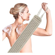 Exfolierande ryggsvamp och exfolierande duschsvamp, för djuprengöring och avslappning av din kropp (36,5\" & 3,5\")